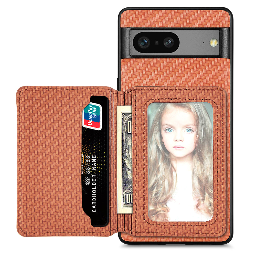For Google Pixel 7a PU Leather Coated PC TPU Magnetic Phone Cover Carbon Fiber Texture Shockproof Anti-sratch Phone Case Wallet Kickstand For Google Pixel 7a PU Leather Coated PC TPU Magnetic Phone Cover Carbon Fiber Texture Shockproof Anti-sratch Phone Case Wallet Kickstand